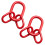 2 Pack Chain Sling Ring, Oblong Master Link Hoist Ring, 10360 Lbs, Grade 80 for Lifting Rigging Hardware, Red 1