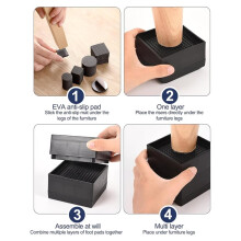 Bed Risers Furniture Risers, Heavy Duty Adjustable Blocks Lift 1.9-4.5 Inches, for Couches, Desks,Washing Machine