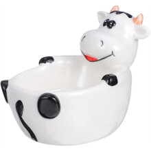 Cow Shaped Foods Bowl Ceramic Fruit Bowl Funny Animal Candy Dish Funny Serving Bowl for Snacks,Salad,Pasta,Sauce,Soup
