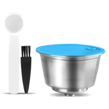 Reusable for Capsule Silicone Cover Coffee Machine Refillable STAINLESS STEEL Plastic Coffee Pod