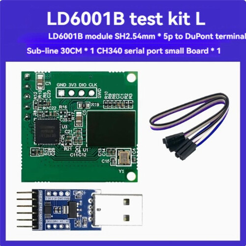 LD6001B 60GHz MmWave  Sensor+CH340 Serial Port Board High Precision Multi-Target 3D Human Presence Sensor Module 1