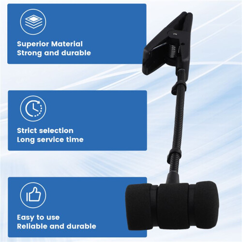 Saxophone Microphone Mount Instrument Shockproof Mount Saxophone Specific Microphone Universal Stand Clip 1