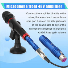 48V Dynamic Microphone Preamp Single Channel Activator Increase Omnidirectivity for Dynamic Microphone,C