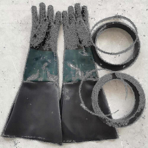 Sandblästringshandskar Sandblästringsdelar 60 cm med O-ringar för sandblästringsskåp 2