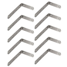 10X Półka ze Stali Nierdzewnej O Wymiarach 125X75mm w Kształcie Litery L Uchwyt Narożny ze Wspornikiem KąTowym