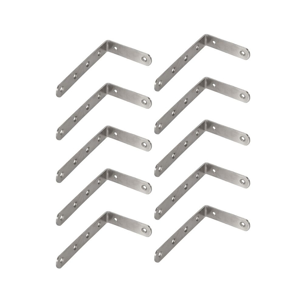10Pcs 125X75mm L Shape Stainless Steel Shelf Corner Brace Angle Bracket 6034263303022