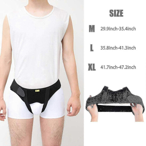 Middle-Aged & Elderly Unisex Hernia Belt - Inguinal Compression Support Band for Hernia Relief -L 1