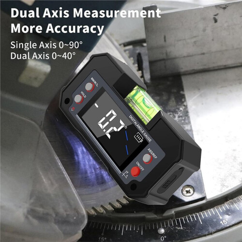 Digital Angle Gauge Inclinometer XY Dual-Axis 4x90 Range Backlit Display for Woodworking Tools & 3D Printing Tools 2