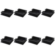 75mm x 75mm Plastic Square Caps Tube Pipe Inserts End Blanking 8 Pcs
