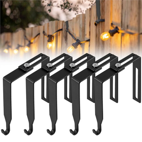 Adjustable Outdoor String Hooks, No Drill String Light Hangers, Wall Hooks, Outdoor Party Decor Hanging Lights Holders 1