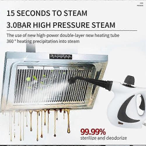 Pressurised EU steam cleaner for clothes kitchen car seats 1