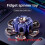 (Gray Blue)Durable Plastic Fingertip Gyroscope With Cool Transformation Effect Relaxing For 1
