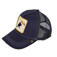 Men's Animal Embroidered Baseball Cap Sun Protection Breathable Cotton Adjustable Curved Brim Trucker Hat Panther Rooster Lion Design -