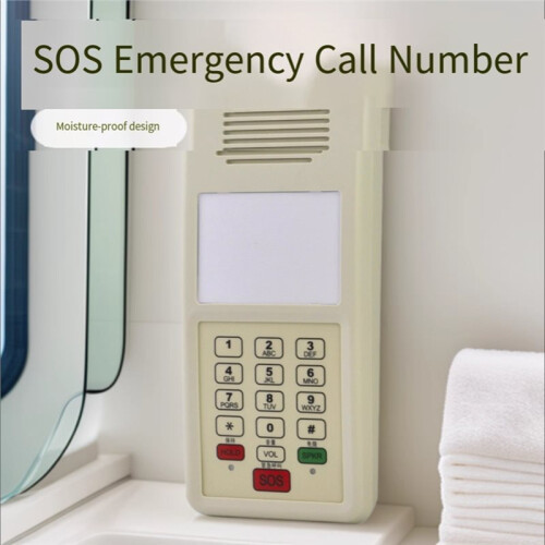 Wall Mounted Landline Phone for Office,Elevator,Bathroom,Kitchen SOS - Fire Protection Elderly-Friendly,Fixed Telephone 2