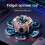 (Blue Silver)Durable Plastic Fingertip Gyroscope With Cool Transformation Effect Relaxing For 1