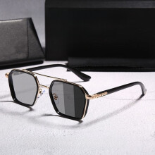 (Black Gold) Mens Fashion Trend Eyewear With Polarized Lenses For Sports Style And Street