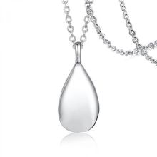 Collana con urna a goccia per ceneri, ciondolo commemorativo in acciaio inossidabile, gioiello per cremazione, collana commemorativa ar KJW