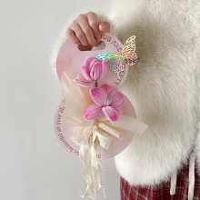 Minimalist Handheld Card Bouquet - Creative Pipe Cleaner Craft Kit, Lily of the Valley & Tulip DIY Gift -