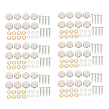 16 mm Stainless Steel Mirror Nails Screw Cap (48 Pieces)