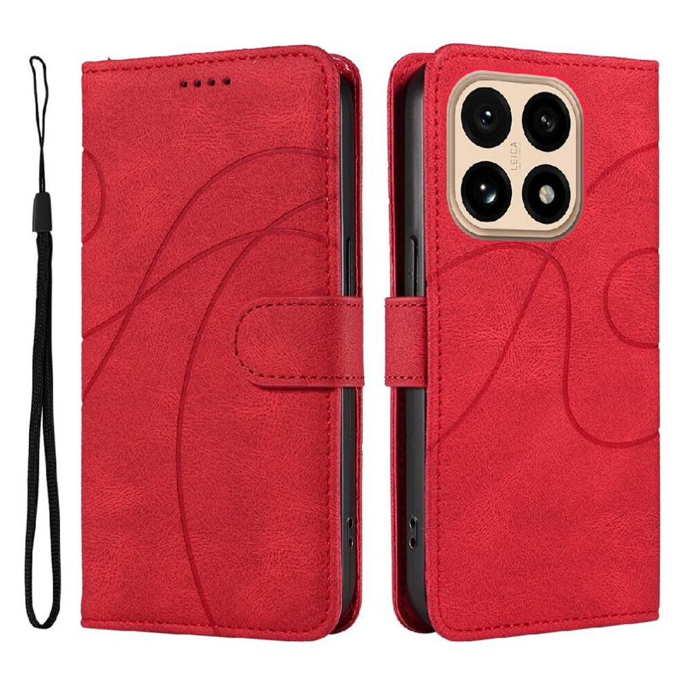 () Flip Case For Xiaomi 15T Card Slots And Kickstand Function Skin Feel Leather And Frosted Tpu Curved Pressure Line 764563355198