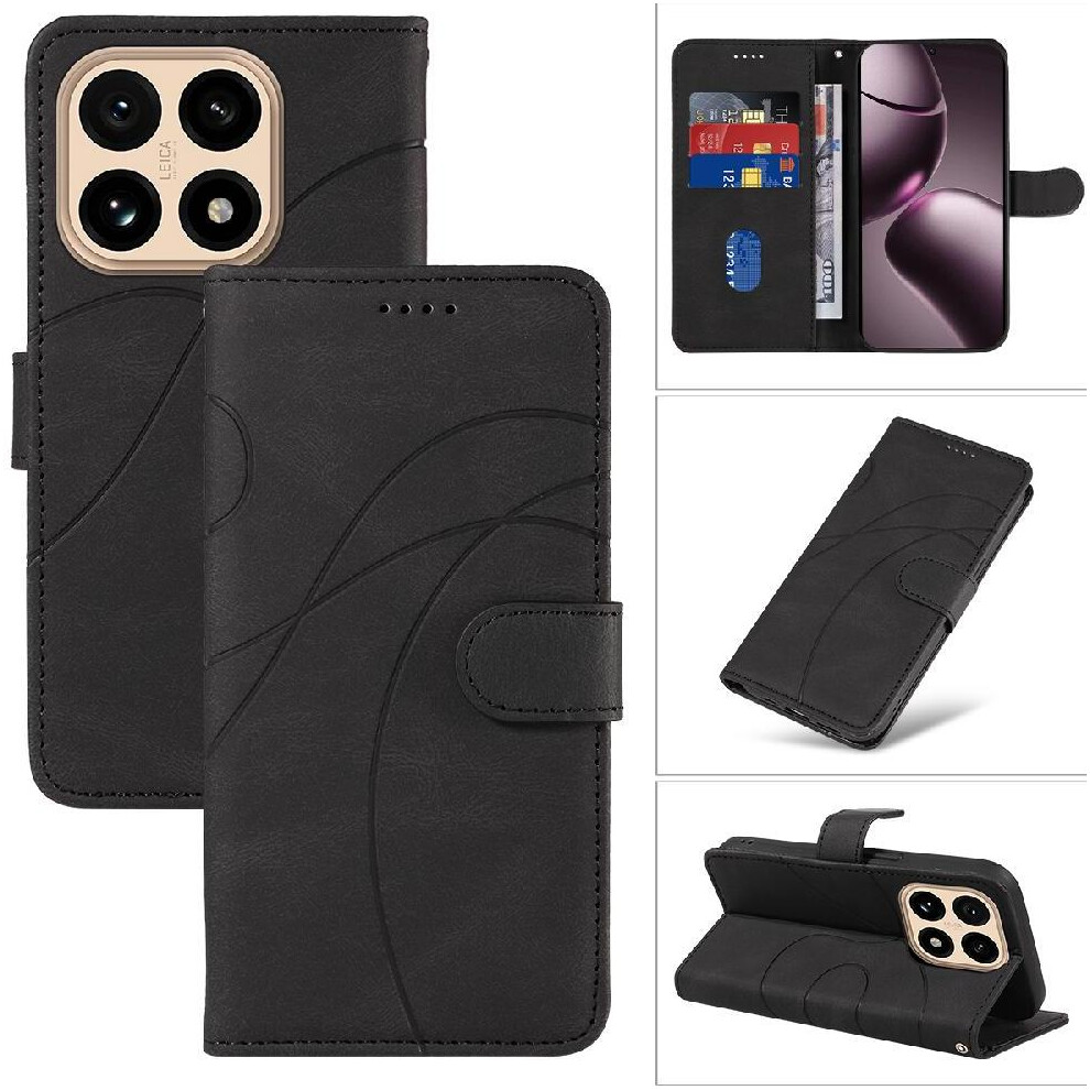() Flip Case For Xiaomi 15T Card Slots And Kickstand Function Skin Feel Leather And Frosted Tpu Curved Pressure Line 764563355211
