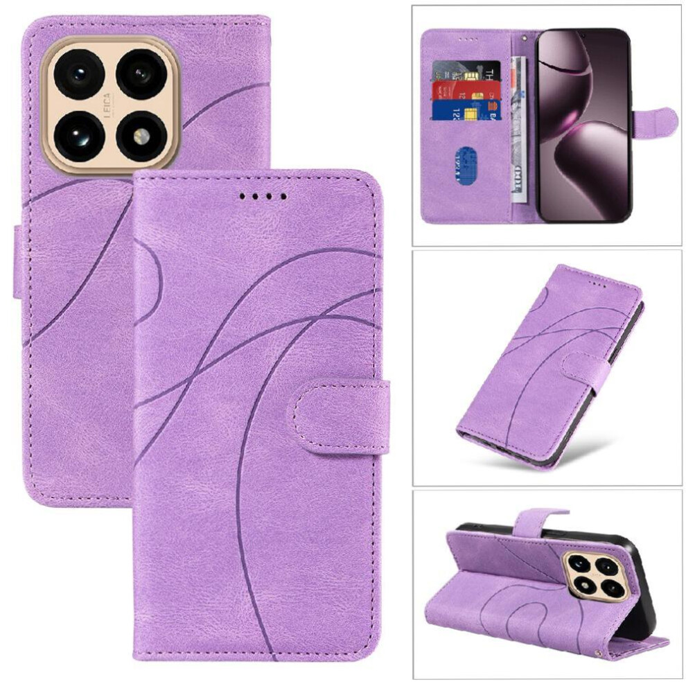 () Flip Case For Xiaomi 15T Card Slots And Kickstand Function Skin Feel Leather And Frosted Tpu Curved Pressure Line 764563355181