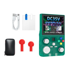 DC35V Retro Handhållen Spelkonsol 128 GB 3,5-Tums IPS-Skärm Bärbar Fickvideospelare Stöder 30+ Emulatorer Grön