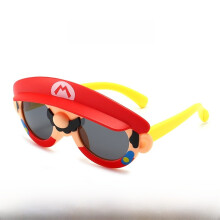 (Orange) Mario Bros Super Kids Sunglasses With Polarized Tac Lenses For Sun Protection
