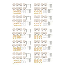16 mm Stainless Steel Mirror Nails Screw Cap (80 Pieces)