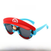 (Blue) Mario Super Bros Kids Sunglasses With Polarized Tac Lenses For Sun Protection
