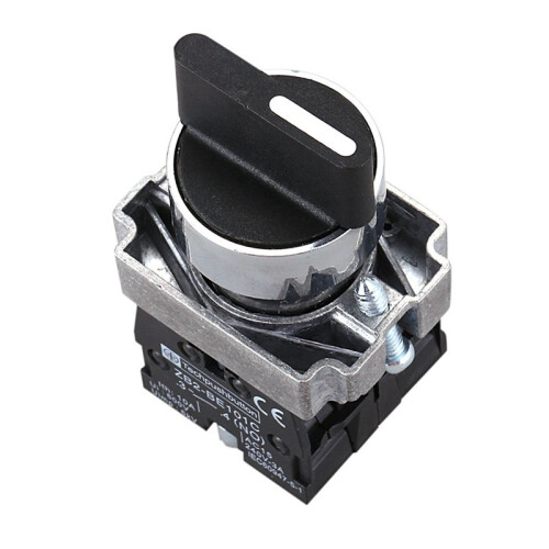 8pcs 22mm Latching 2 NO 3-Position Rotary Selector Select  ZB2-BE101C Black 2