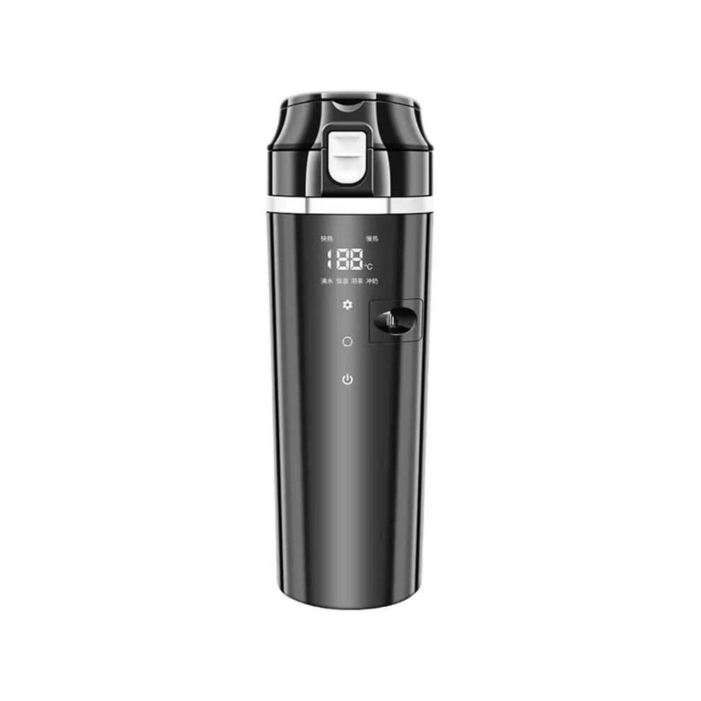 12V/24V Car Heating Cup Digital Lcd Display Electric Kettle Stainless Steel Car Heated Mug 500Ml Heated Kettle 6032827898380