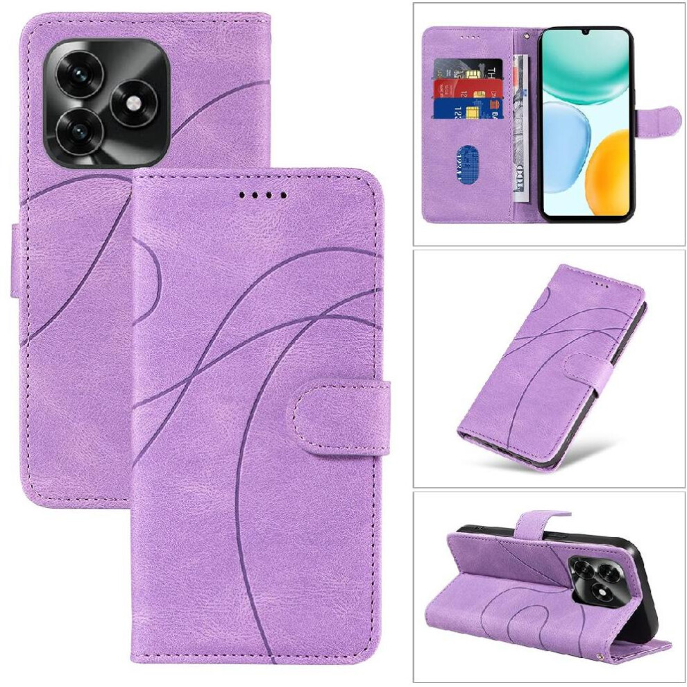 () Flip Case For Honor X5c Plus Curved Pressure Line Card Slots And Kickstand Function Skin Feel Leather And Frosted Tpu 764563355334