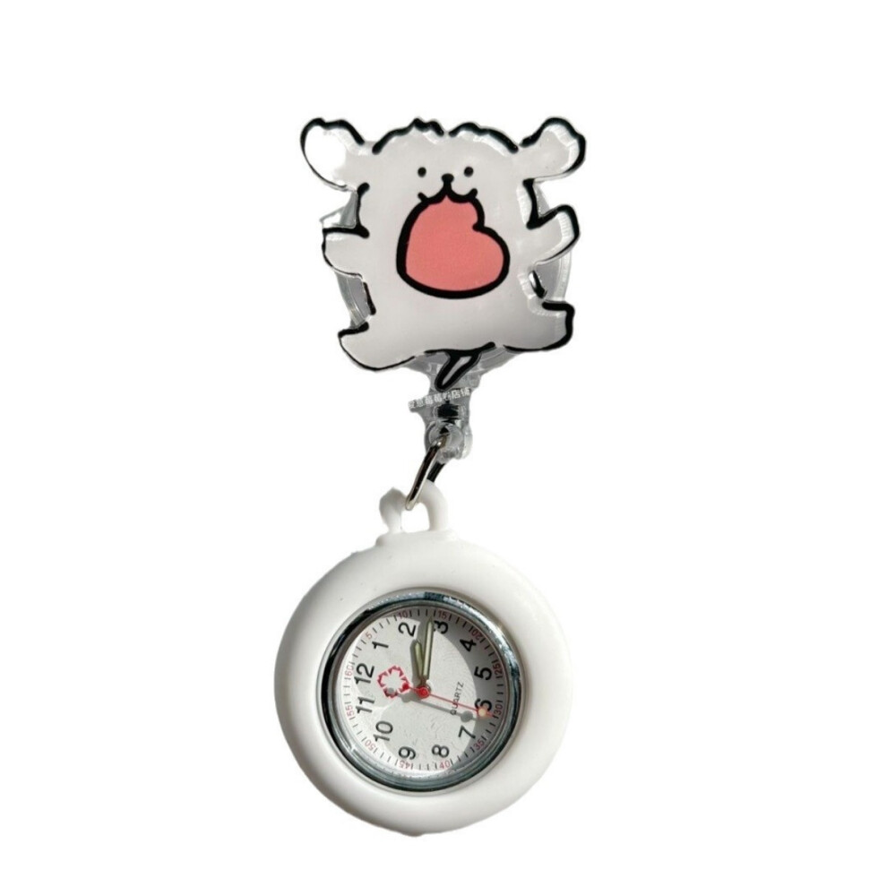 Retractable Nurse Watch With Cute Cartoon Character, Clip-On Hanging Fob Pocket Watch For Doctors, Nurses, Medical Students & Office S 9477002828443