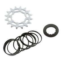 Single-speed cassettes met afstandsstuk en borgringen, 16T-16T