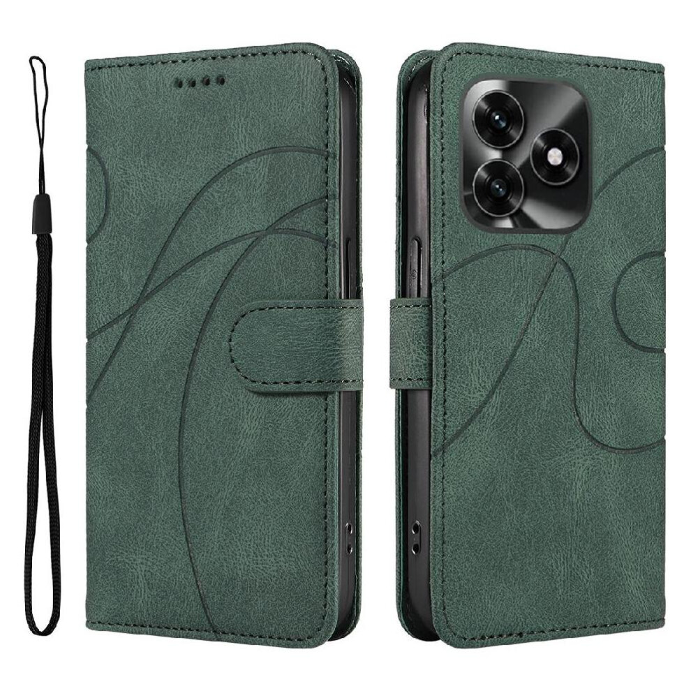 () Flip Case For Honor X5c Curved Pressure Line Skin Feel Leather And Frosted Tpu Card Slots And Kickstand Function 764563355372