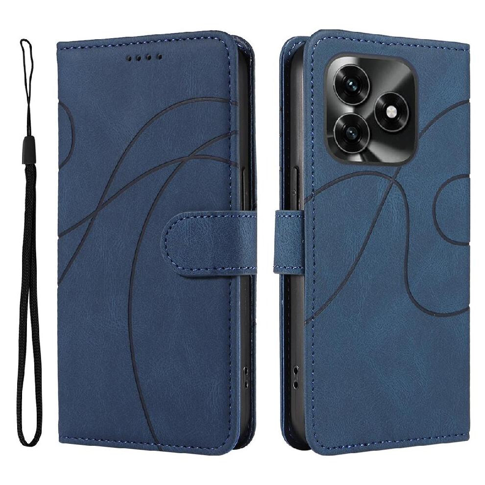 () Flip Case For Honor X5c Curved Pressure Line Skin Feel Leather And Frosted Tpu Card Slots And Kickstand Function 764563355402