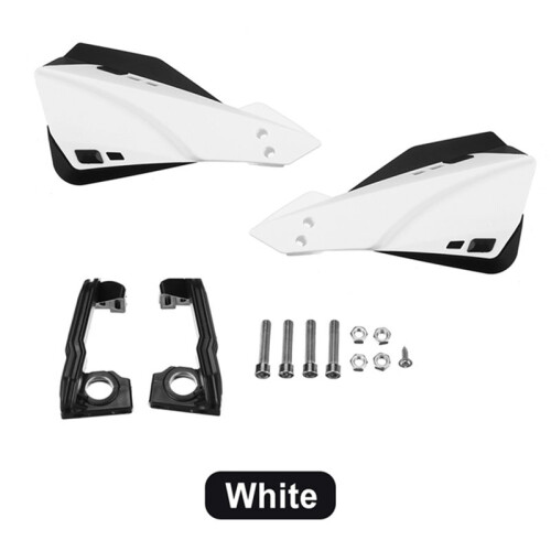 4x White Universal Motorcycle Handguard Motocross Hand Guard Protector for Motorcycle 22mm Handlebar Protector