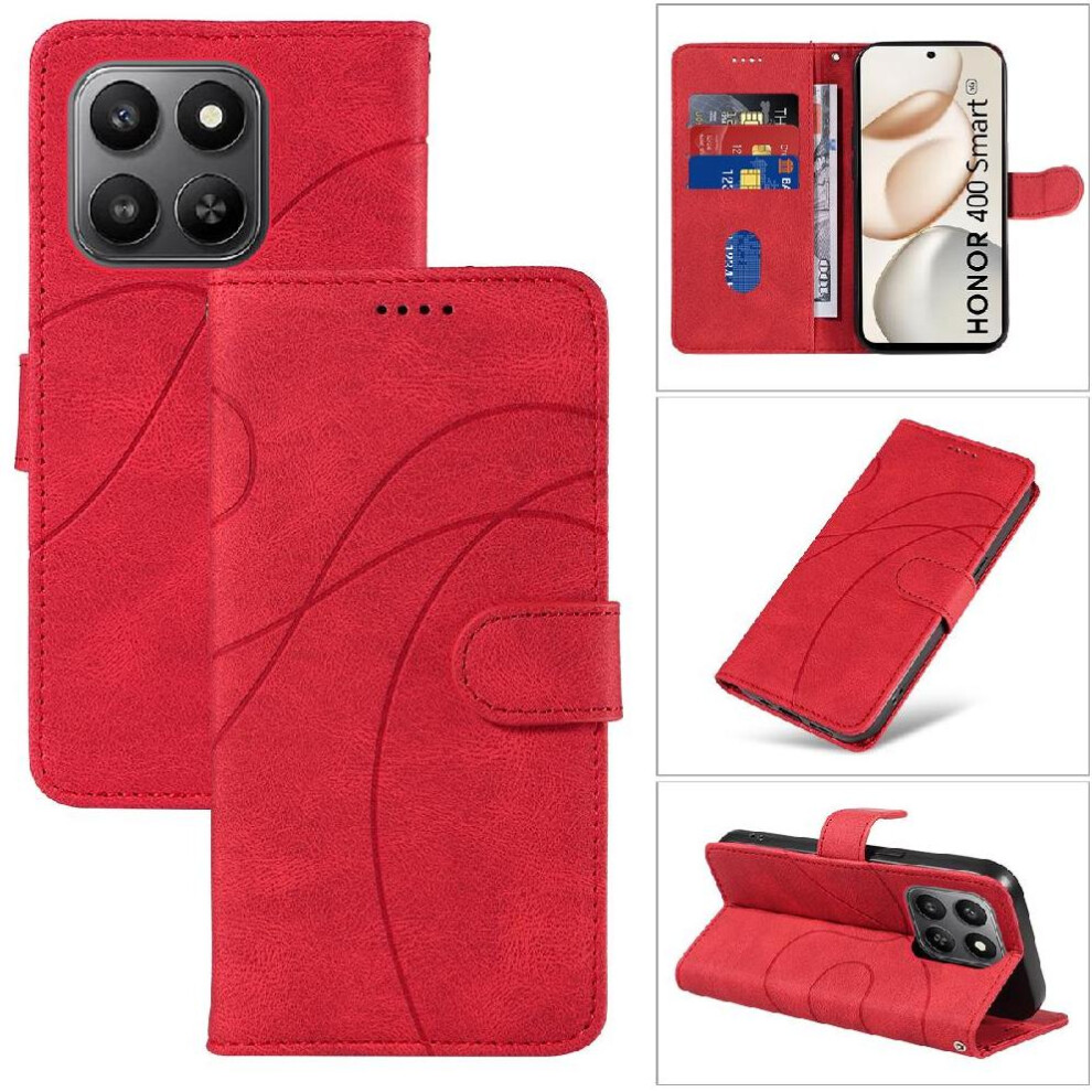 () Flip Case For Honor X7d Skin Feel Leather And Frosted Tpu Card Slots And Kickstand Function Curved Pressure Line 764563355440