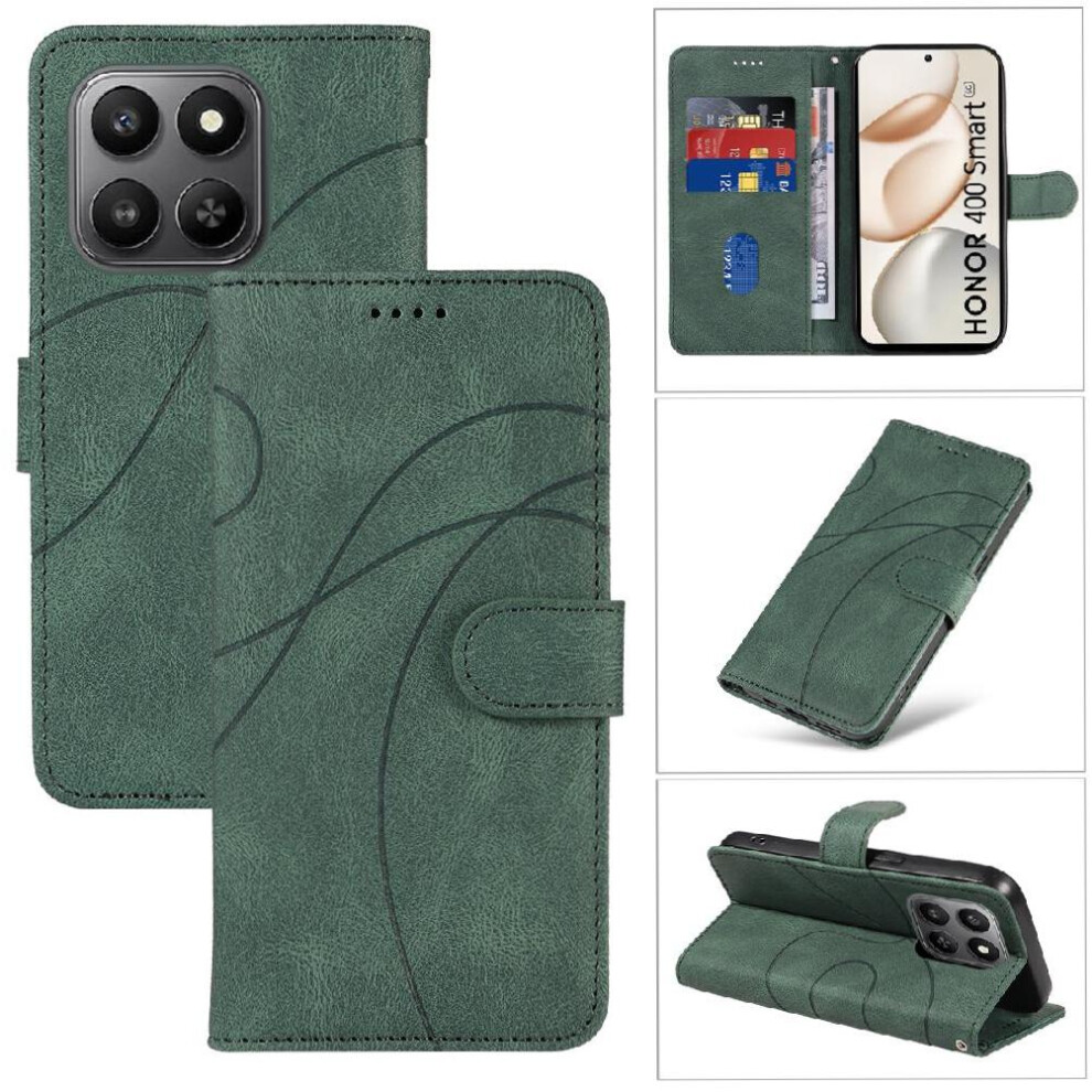 () Flip Case For Honor X7d Skin Feel Leather And Frosted Tpu Card Slots And Kickstand Function Curved Pressure Line 764563355426