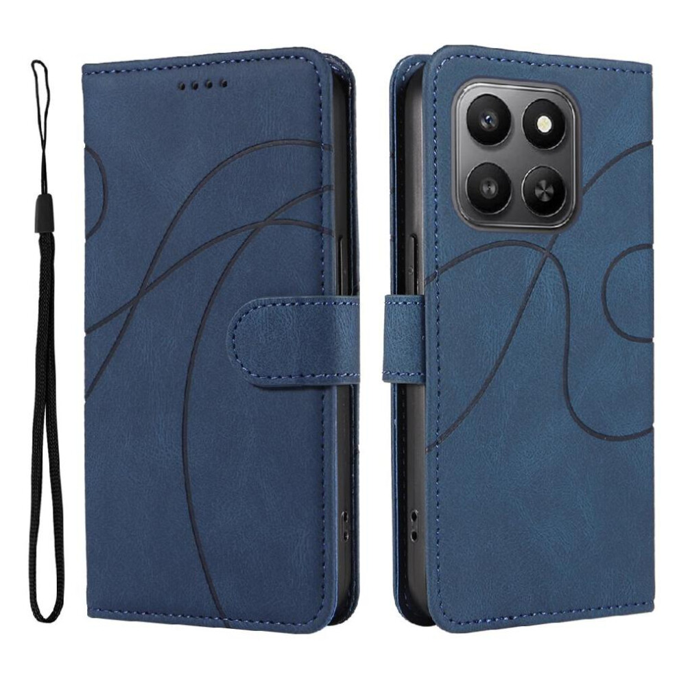 () Flip Case For Honor X7d Skin Feel Leather And Frosted Tpu Card Slots And Kickstand Function Curved Pressure Line 764563355457