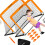 Easy Assembly Soccer Goal Set Perfect for Backyard Park-Orange 1