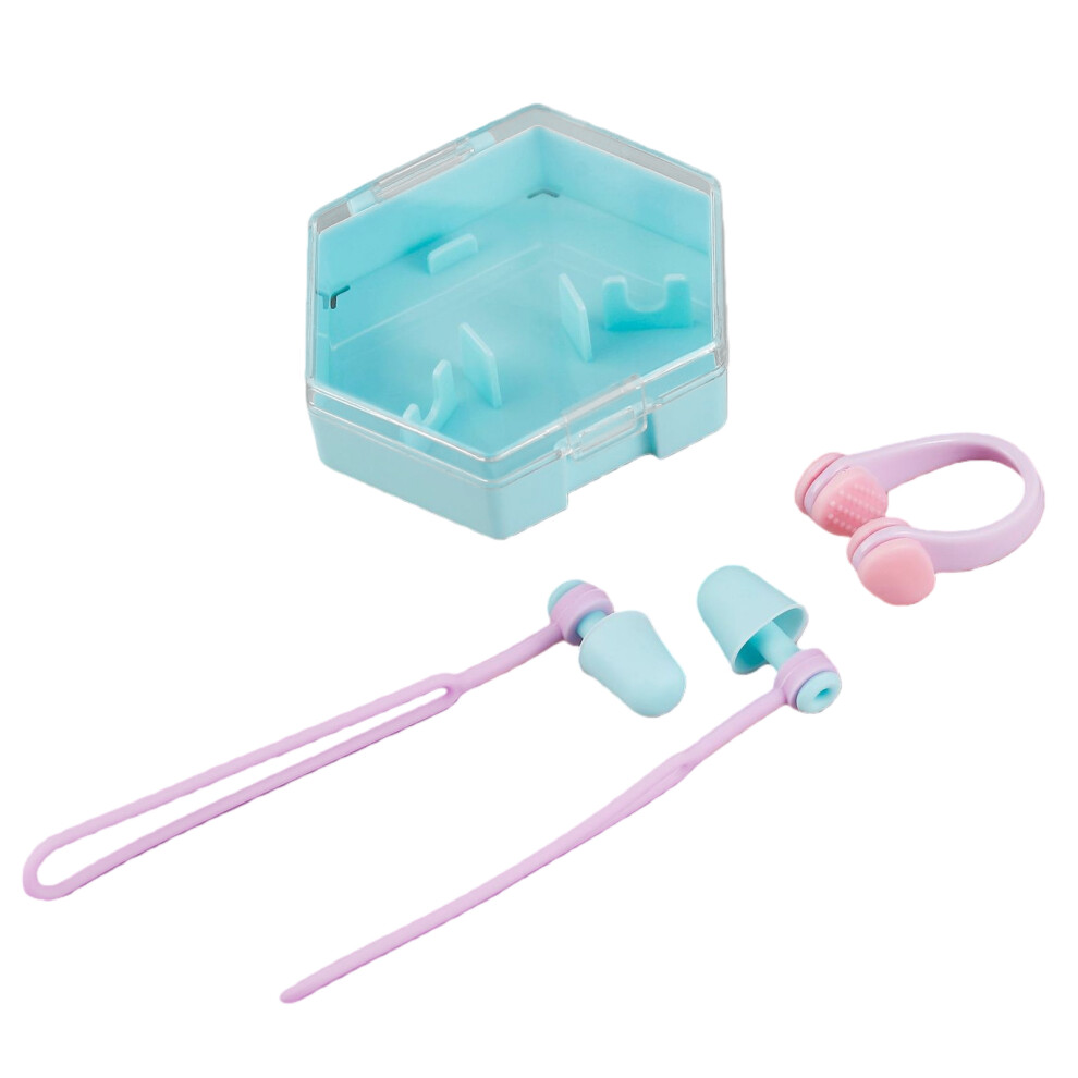 Blue Multifunctional Swimming Nose Clip And Earplug Set For