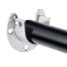 20 Packs Heavy Duty Stainless Steel Closet Rod End Supports Closet Pole Sockets Flange Rod Holder with Screws,(U-Shaped)