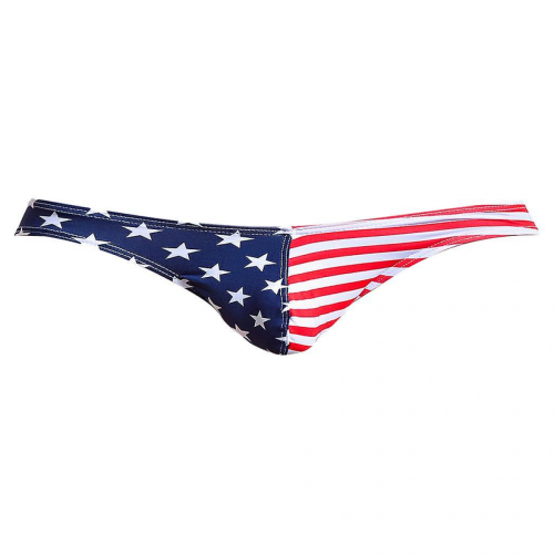 Miesten Amerikan lippu -stringit, G-stringit, alushousut, jockstrap-alushousut, L -