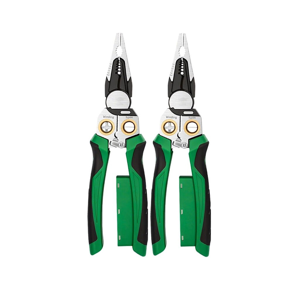 Wire Stripper With Voltage Tester,Multifunctional Wire Stripper Pliers, Electrical Pliers For Cutting Pulling 2 Packs 4713188145772