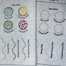 DIY Stitch-Book, Stitch-Book Embroidery, Embroidery Gift, with 24 Bundle Embroidery Floss Set, 86 Sewing Patterns