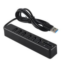USB 2.0 HUB Cable Splitter Converter USB Disk TF Card Integrated Reader Extend Adapter Data Transfer 6