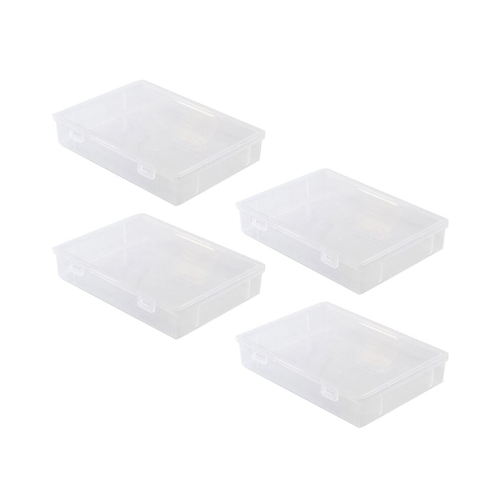 Tauoh A4 Clear Storage Box For Household Sundries - Large Capacity Transparent Organizer