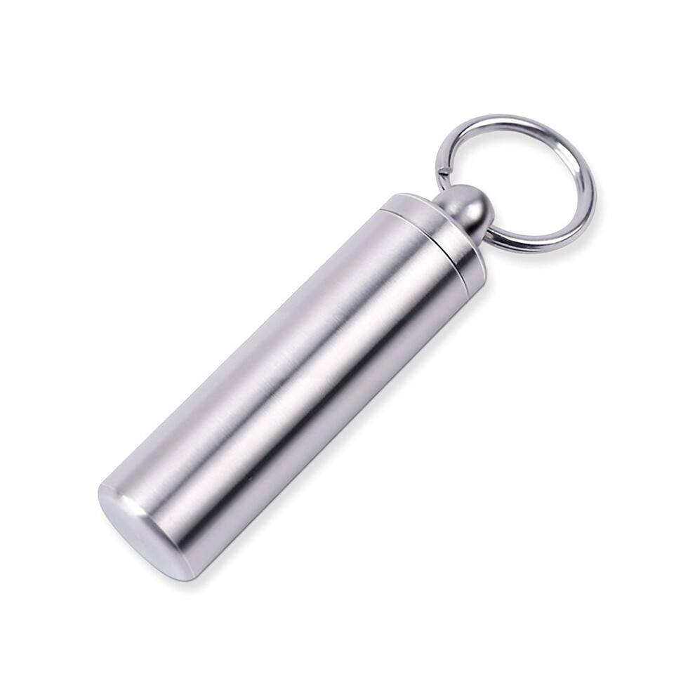 Tauoh Keychain Pill Holder Container,Portable Waterproof Single Chamber Pill Box,Small Pill Case For Outdoor Travel Camping